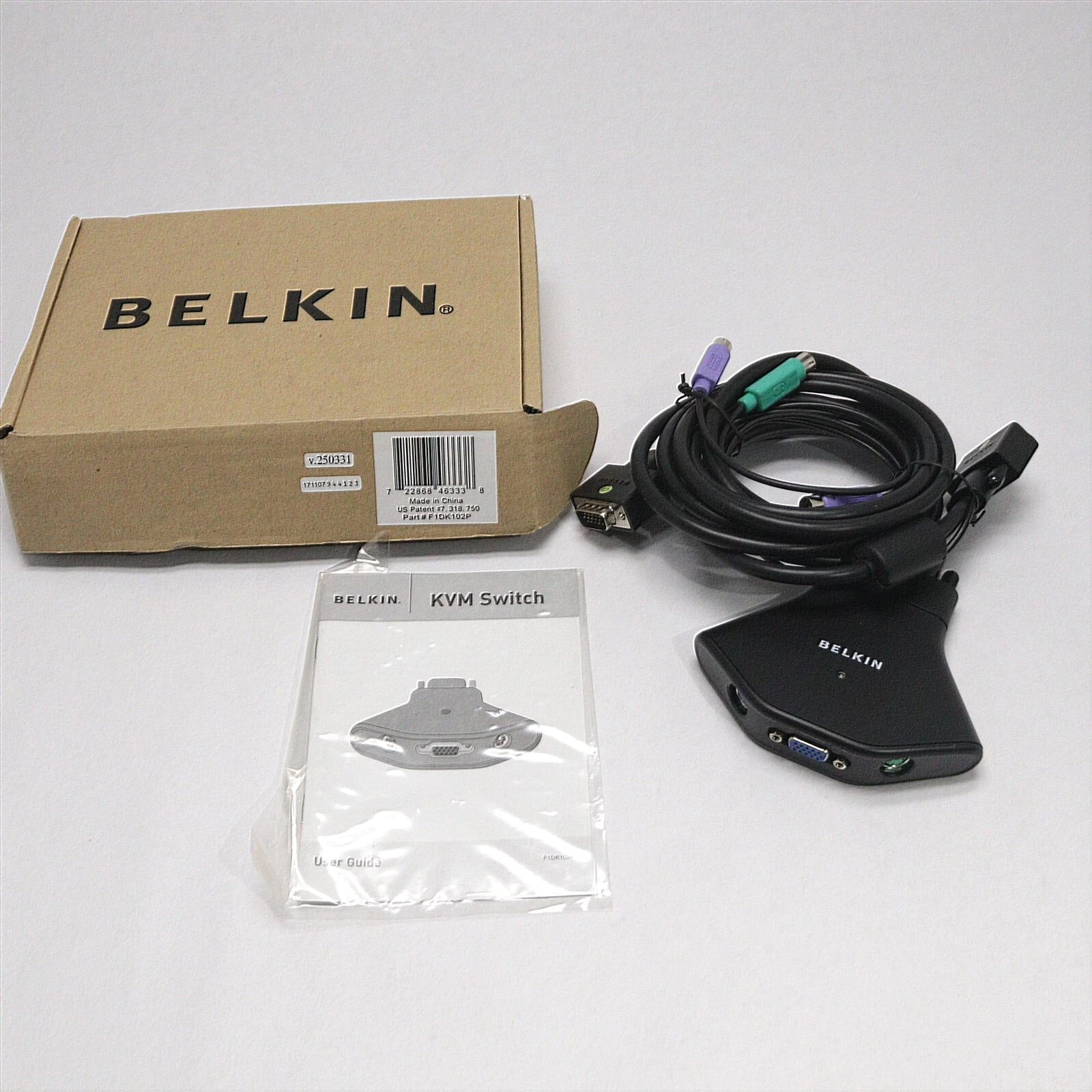 BELKIN KVM Switch with Cable F1DK102P (Brand New, Unboxed)