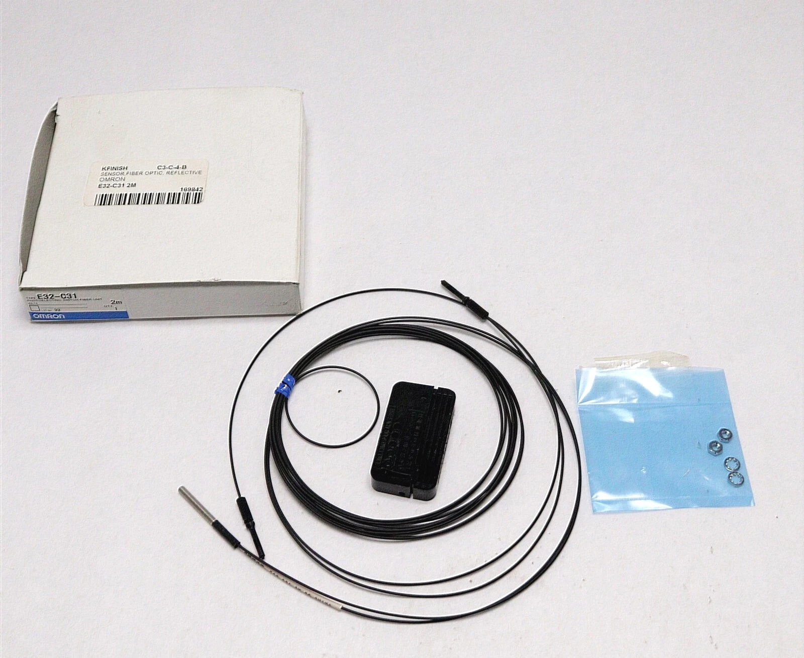OMRON Fiber Optic Reflective Sensor E32-C31 2M (Brand New, Unboxed)