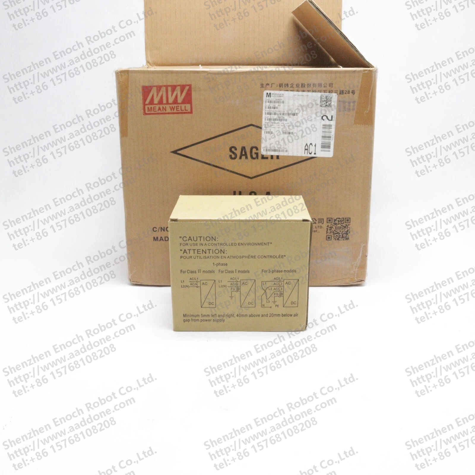 MEAN WELL DIN RAIL 24V 直流 120V 交流电 20 安培电源供应 SDR-480-24 盒 1