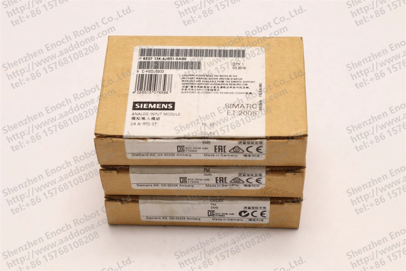 西门子 SIMATIC ET 200S 分析输入模块 6ES7134-4JB51-0AB0  批量 3