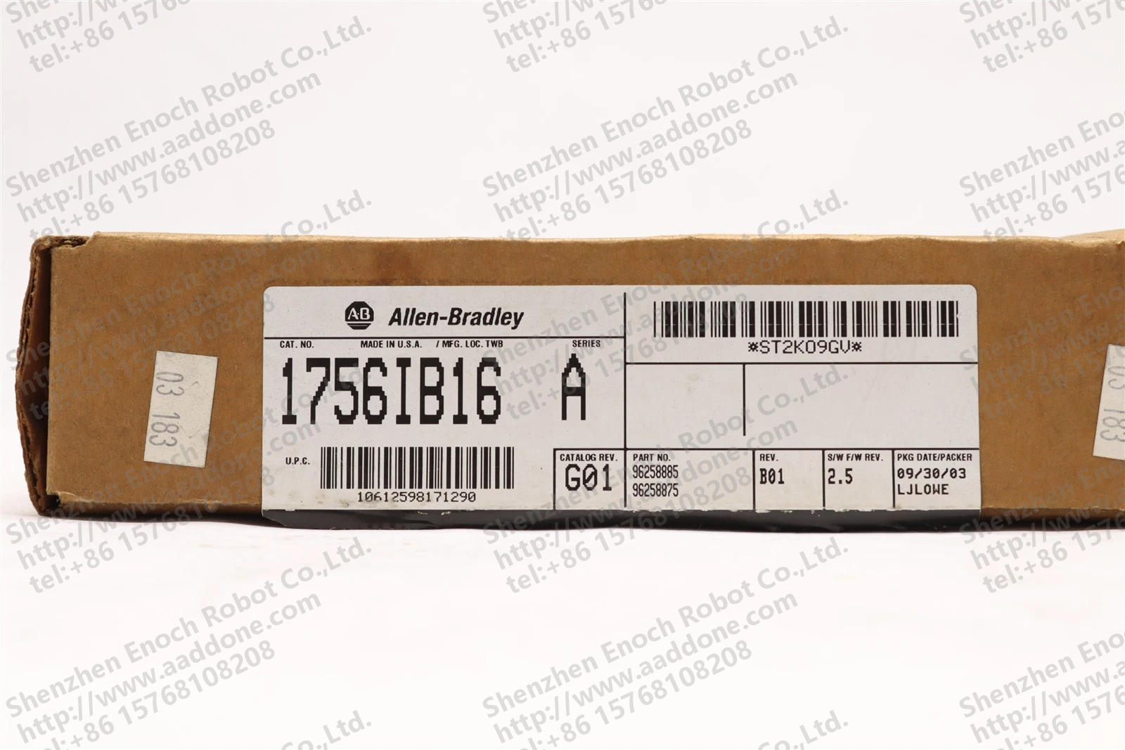 ALLEN BRADLEY CONTROLLOGIX 直流输入 16PT 24VDC REV G01 1756-IB16A