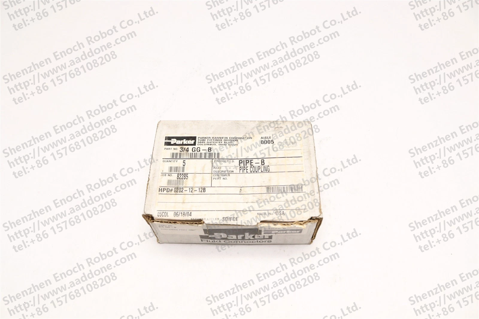PARKER 黄铜管 COUPLING 34 英寸 NPTF,批量 5,34 GG-B