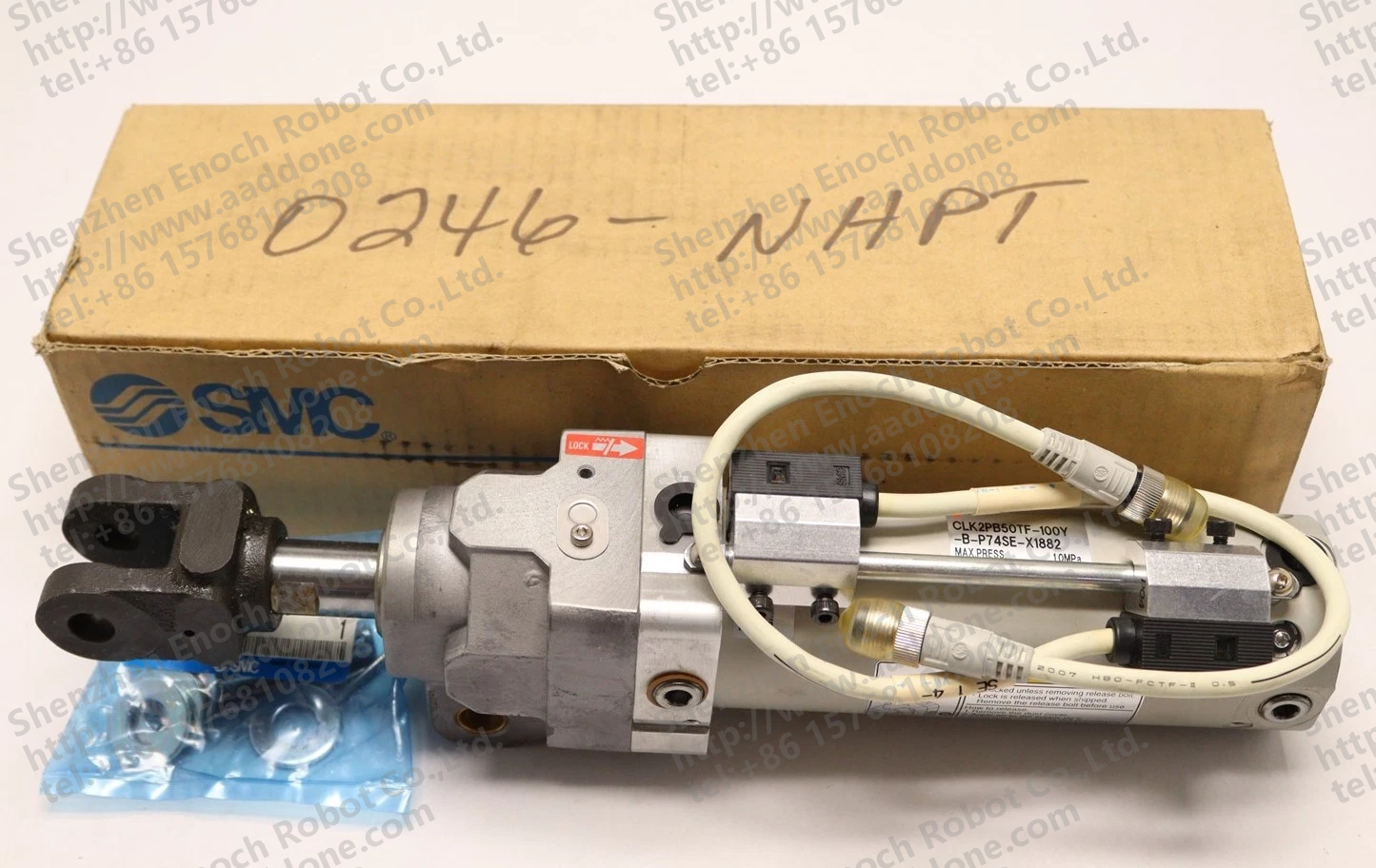 SMC PNEUMATIC CLAMP CYLINDER CLK2PB50TF-100Y-B-P74SE-X1882
