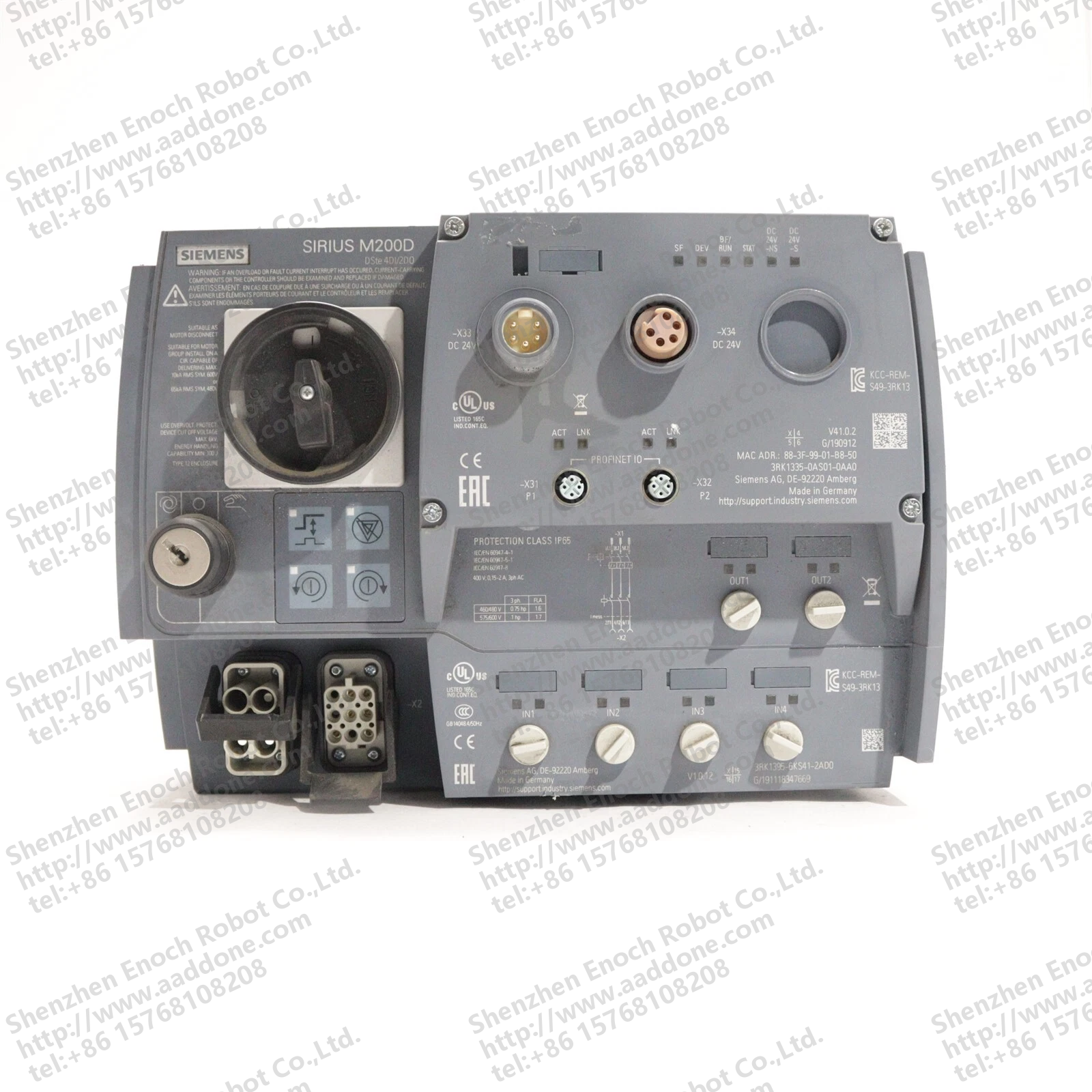 西门子 SIRIUS MOTOR STARTER M200D 3RK1395-6KS41-2AD0 3RK1335-0AS01-0AA0