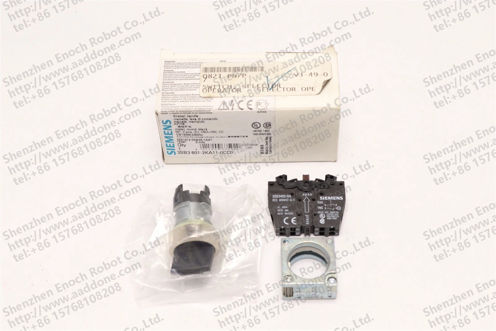 西门子 22 毫米选择器开关 2-POS 1NO 1NC 3SB3601-2KA11-0CC0