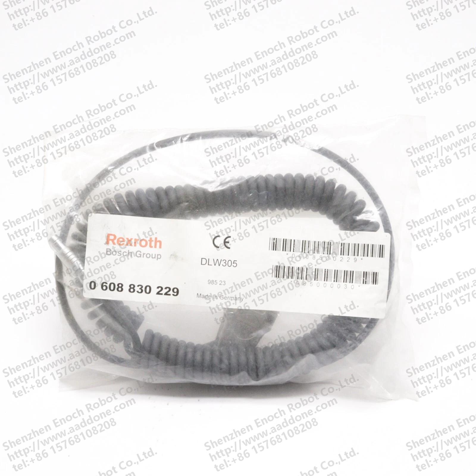 REXROTH 9 PIN COILED CONNECTION CABLE 0 608 830 229