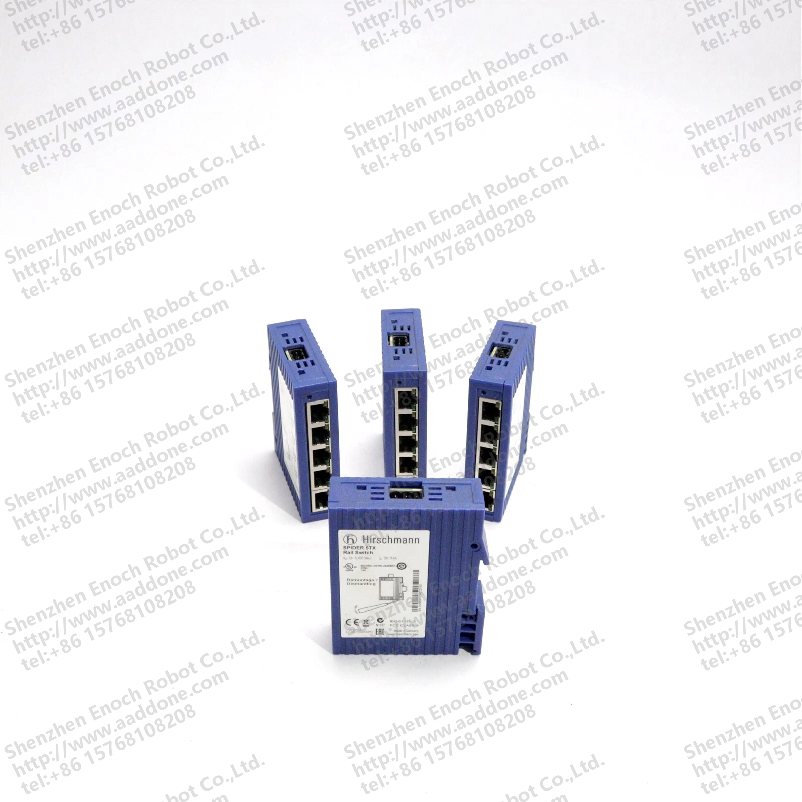 HIRSHMAN SPIDER 5TX RAIL SWITCH 5PORT ETHERNET RAIL SWITCH LOT OF 4