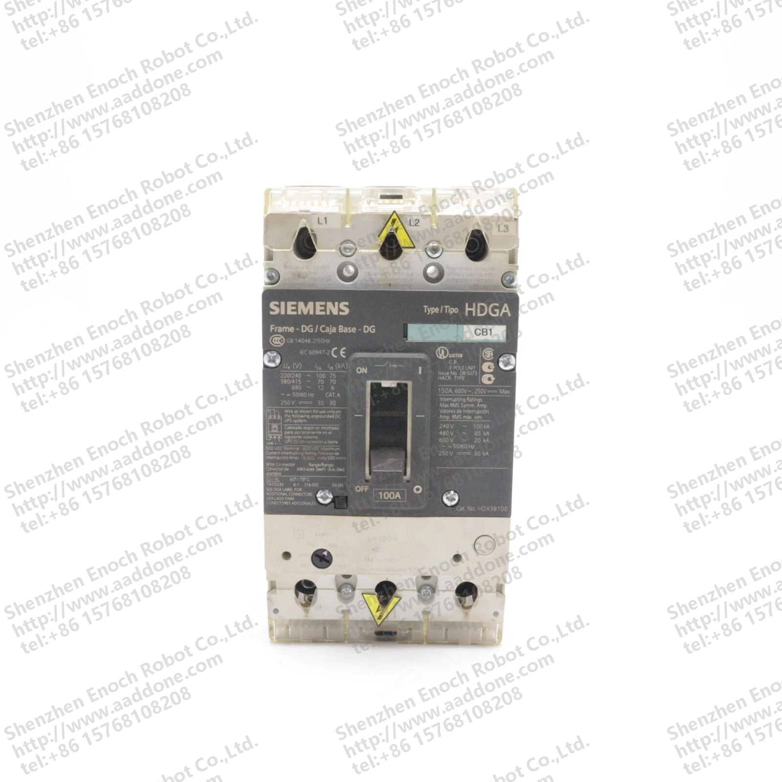西门子 3 POLE 100 AMP 600VHDGA HDX3B100 CIRCUIT BREAKER 3VL2115-3RR30-0AA0