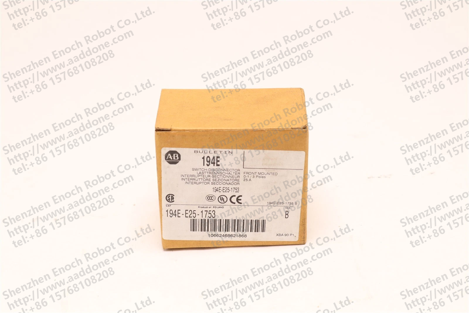 ALLEN BRADLEY LOAD DISCONNECT SWITCH SER.B 194E-E25-1753