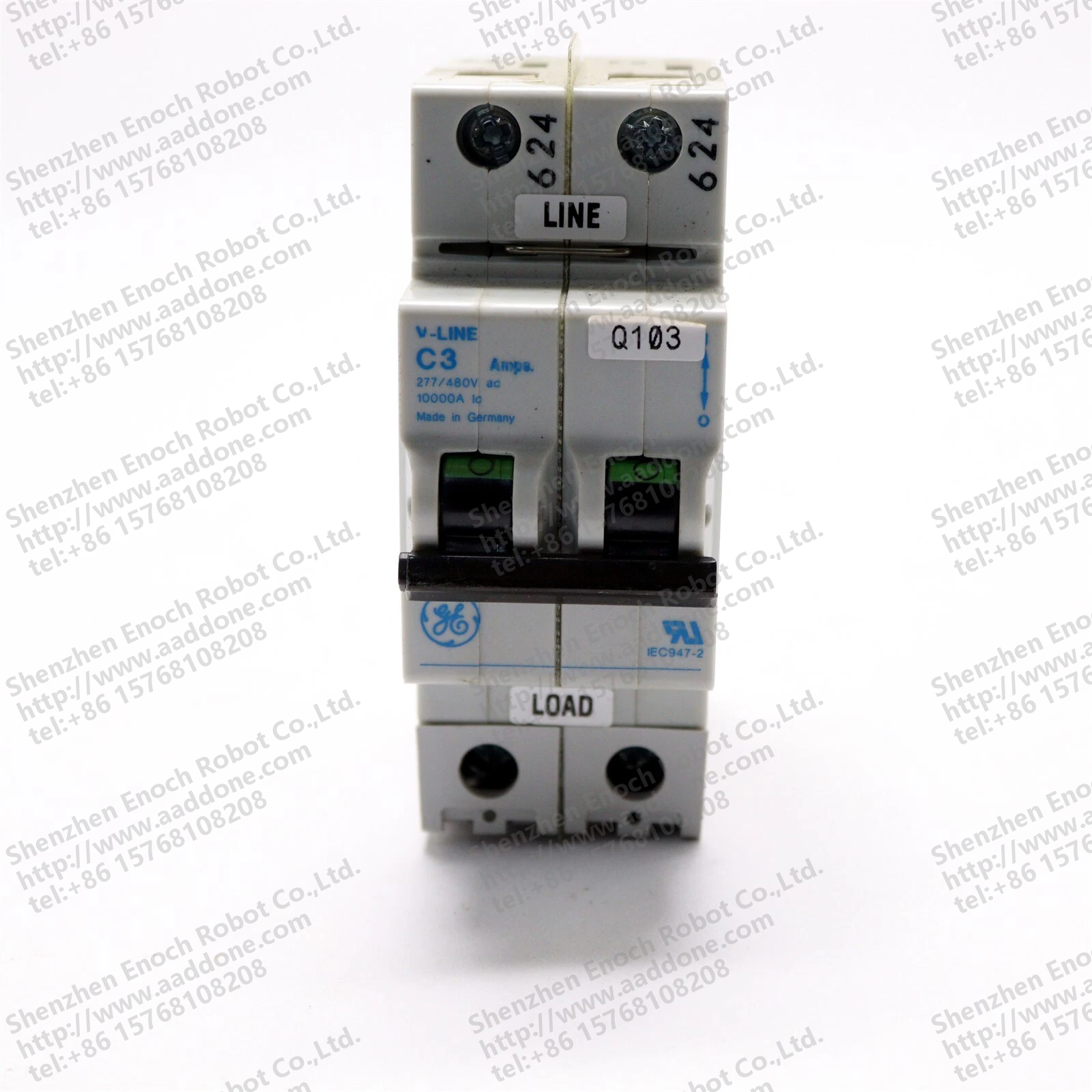 GE CIRCUIT BREAKER 2 POLE 3 AMP V-LINE C3 LOT OF 5